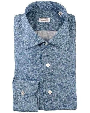 Borriello 100% Linen Shirt - Blue