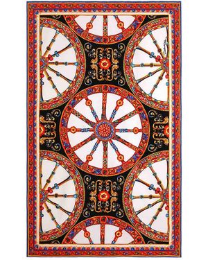 Dolce & Gabbana Terrycloth Beach Towel With Cart Print - Pink