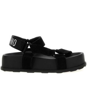 Moschino Suede Sandals - Black
