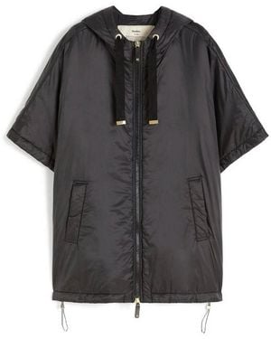 Max Mara Padded Hooded Cape - Black