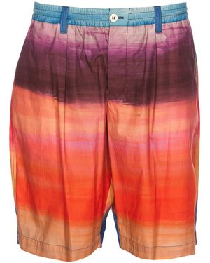 Marni Bermuda Dark Side Of The Moon Print - Orange