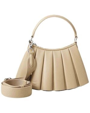 Lacoste Lenglen Small Leather Bag - Natural