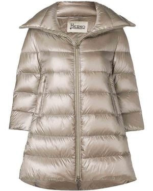 Herno Cleofe Midi Down Jacket - Natural