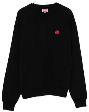 KENZO Boke Flower Embroidered Jumper - Black