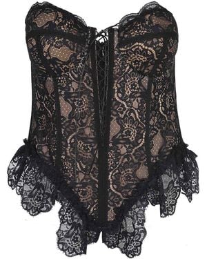 GIUSEPPE DI MORABITO Bustier Made Of Polyamide - Black