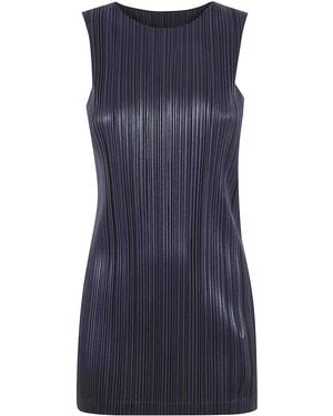 Phoebe Philo Razor Pleat Tank - Blue