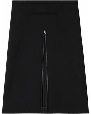 Courreges Heritage Tailored Crepe-Texture Midi Skirt - Black