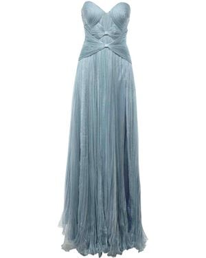 IRIS SERBAN Long Silk Dress - Blue