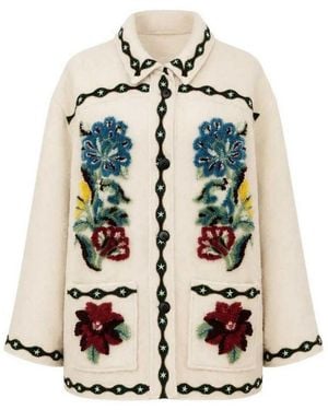 FARM Rio Embroidered Jacket Luna Boho - White