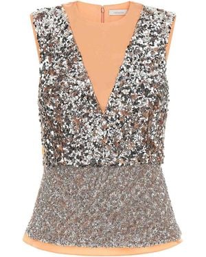 Rabanne Sequin Top - Gray