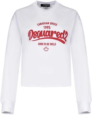 DSquared² Sweatshirt Made Of Cotton - White