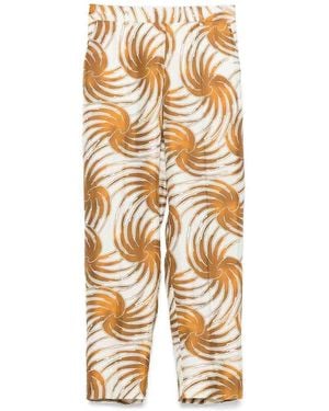 Alberto Biani Silk Trousers - Metallic