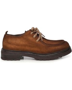 Giuliano Galiano Jean Suede Lace-Up Shoe - Brown