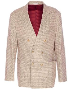 Brunello Cucinelli Double-Breasted Blazer - Natural