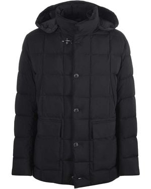Fay Quilted Nylon Down Jacket - Black