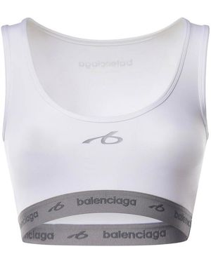 Balenciaga Nylon Crop Top - White