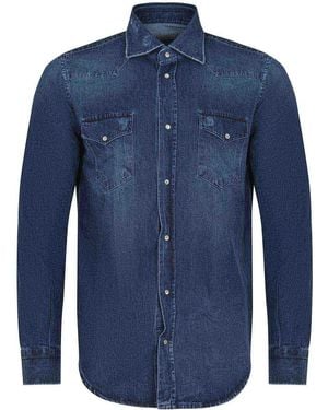 Sartorio Napoli Shirt Made Of Denim - Blue
