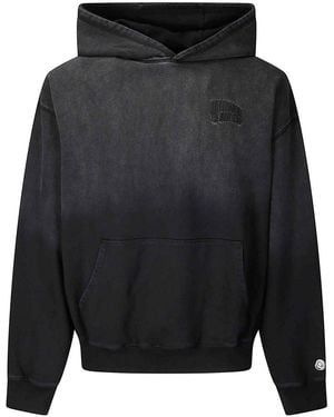 Billionaire Oversized Arch Logo Popover Hood - Grey