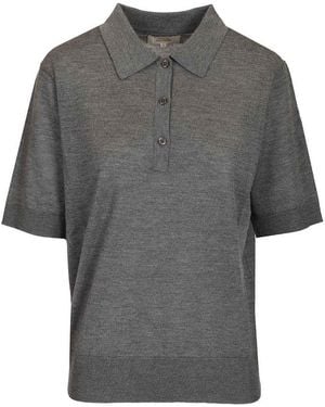 Loulou de Saison Cashmere Polo Shirt - Grey