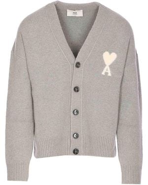 Ami Paris Cardigan - Gray