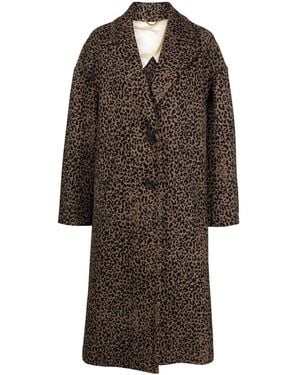 Golden Goose Leopard-Print Oversized Coat - Brown