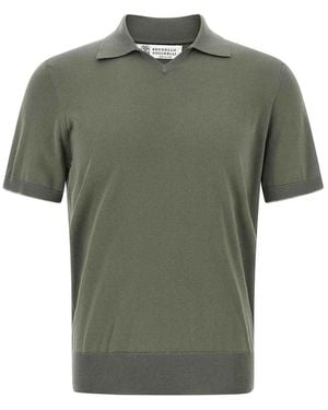Brunello Cucinelli Cotton Polo Shirt - Green