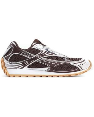 Bottega Veneta Fondant And Technical Fabric And Mesh Orbit Trainers - White