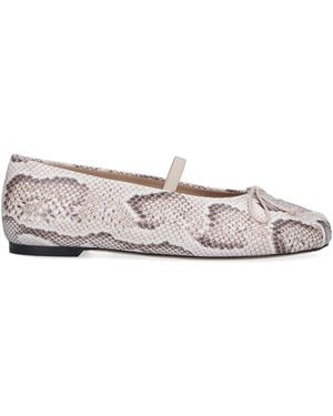 Stuart Weitzman Prima Bow Ballet Flats - White