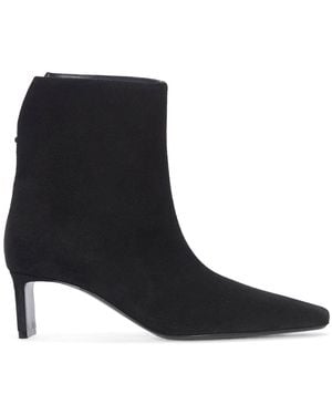 KHAITE Suede Ankle Boots - Black