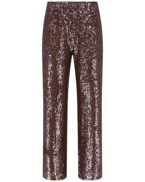 P.A.R.O.S.H. Sequined Pants - Brown