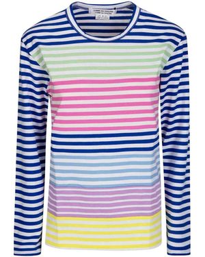Comme des Garçons Comme Des Garçons Comme Des Garçons Striped Long Sleeved T-Shirt - Blue