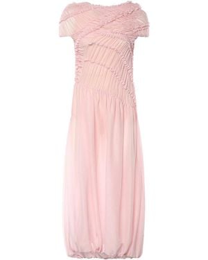 Magda Butrym Silk Muslin Midi Dress - Pink
