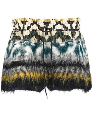 Sacai Patterned Shorts - Green