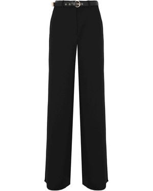 Max Mara Mstamico Cady Trousers With Belt - Black