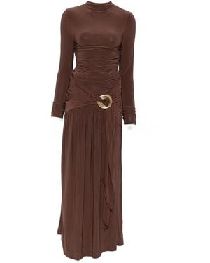 Aje. Selah Jersey Maxi Dress - Brown