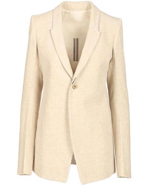 Rick Owens Velvet Blazer - Natural