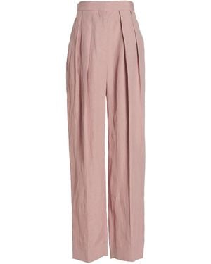 Stella McCartney Pants With Front Pleats Viscose - Pink