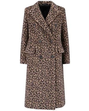 Tagliatore Jole Coat Midi Double-Breasted - Brown