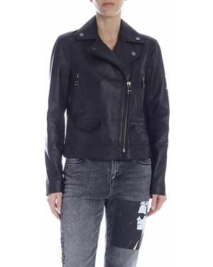 KARL LAGERFELD Karl Legend Leather Biker - Blue