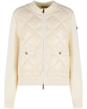 Moncler Tricot' Cotton Cardigan - Natural