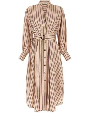 Zimmermann Vestido Midi - Neutro