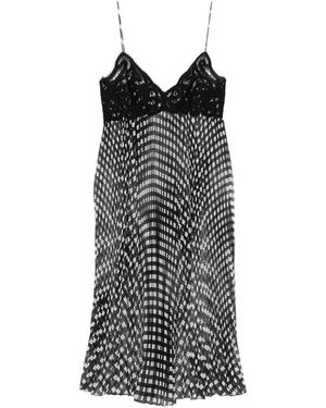 Ermanno Scervino Lace-Panel Midi Dress - Black