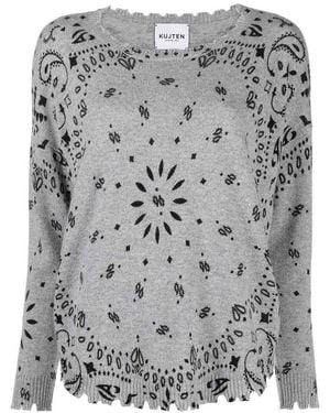 Kujten Suéter Cuello Redondo - Gris