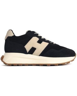 Hogan H641' Leather Sneakers - Black