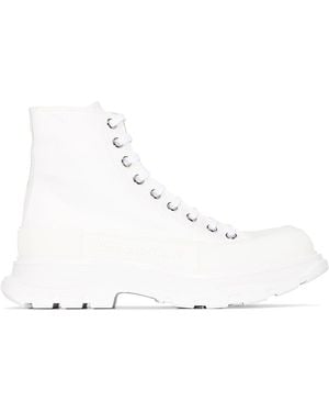 McQueen Canvas Tread Slick Canvas Boots - Natural