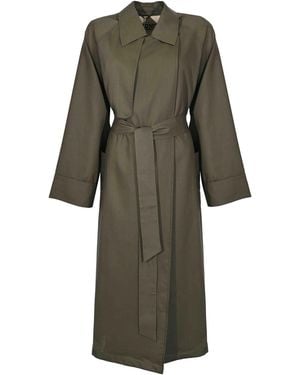 Herno Wool Muslin Trench Coat - Grey