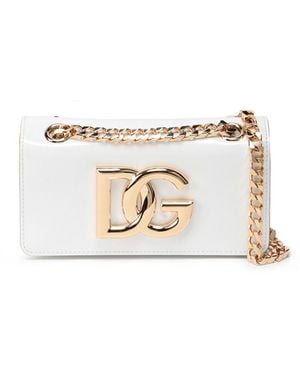 Dolce & Gabbana Leather Phone Bag - Natural