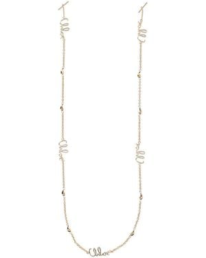Chloé 100% Brass Charm Jewelry Necklace - White