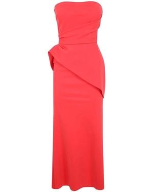 La Petite Robe Di Chiara Boni Taro Long Zp Jersey Long Dress - Red