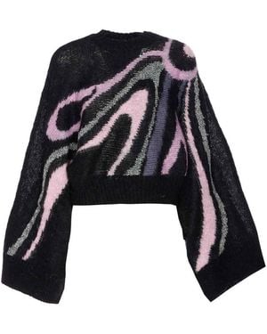 PUCCI Marble Texture Sweater - Black